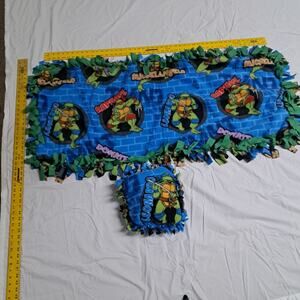 Handmade Dbl Fleece Tie Blanket Baby, Crib, Stroller, Car Seat Matching Pillow